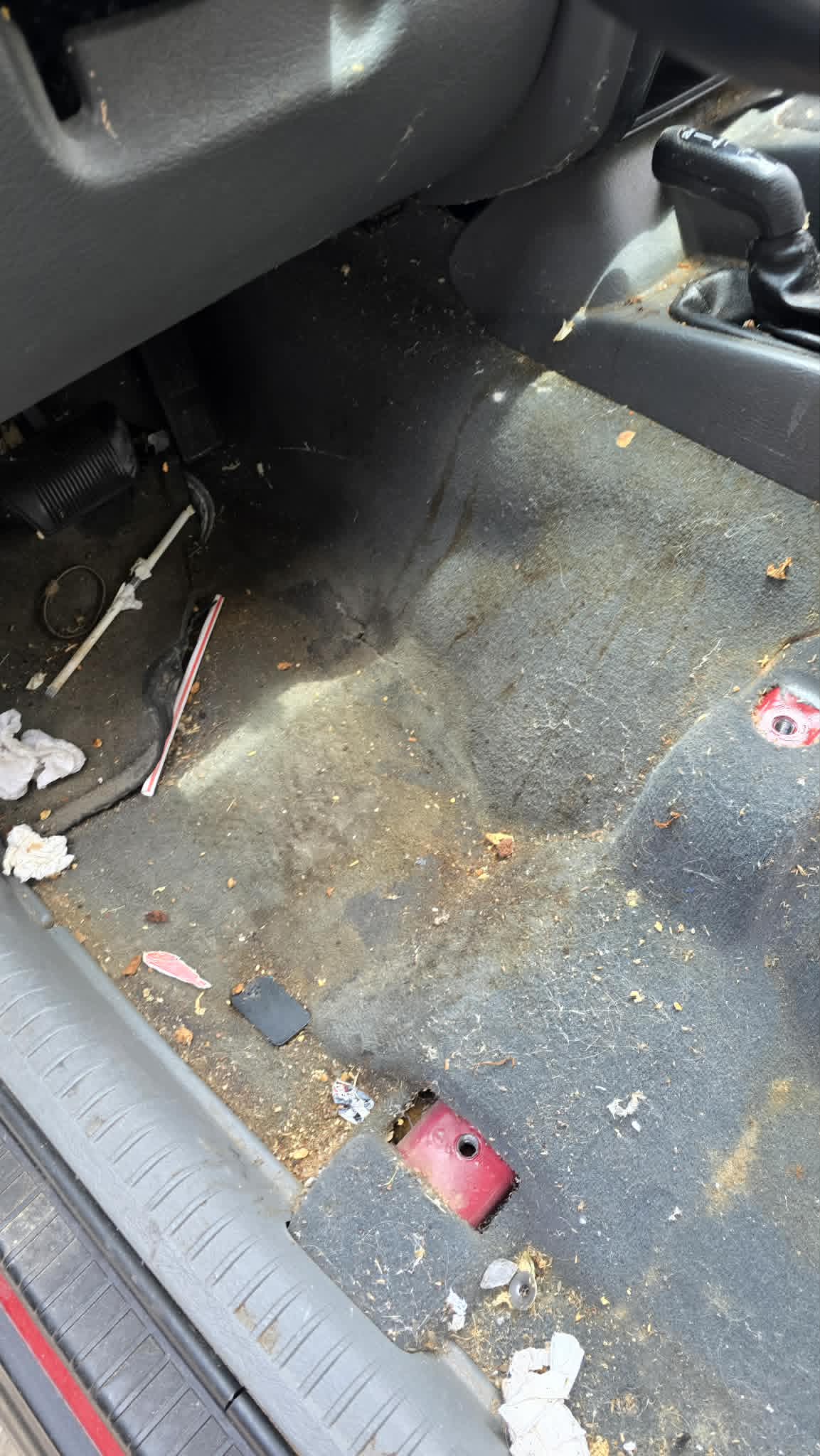 Debris on the floor mid tear-down