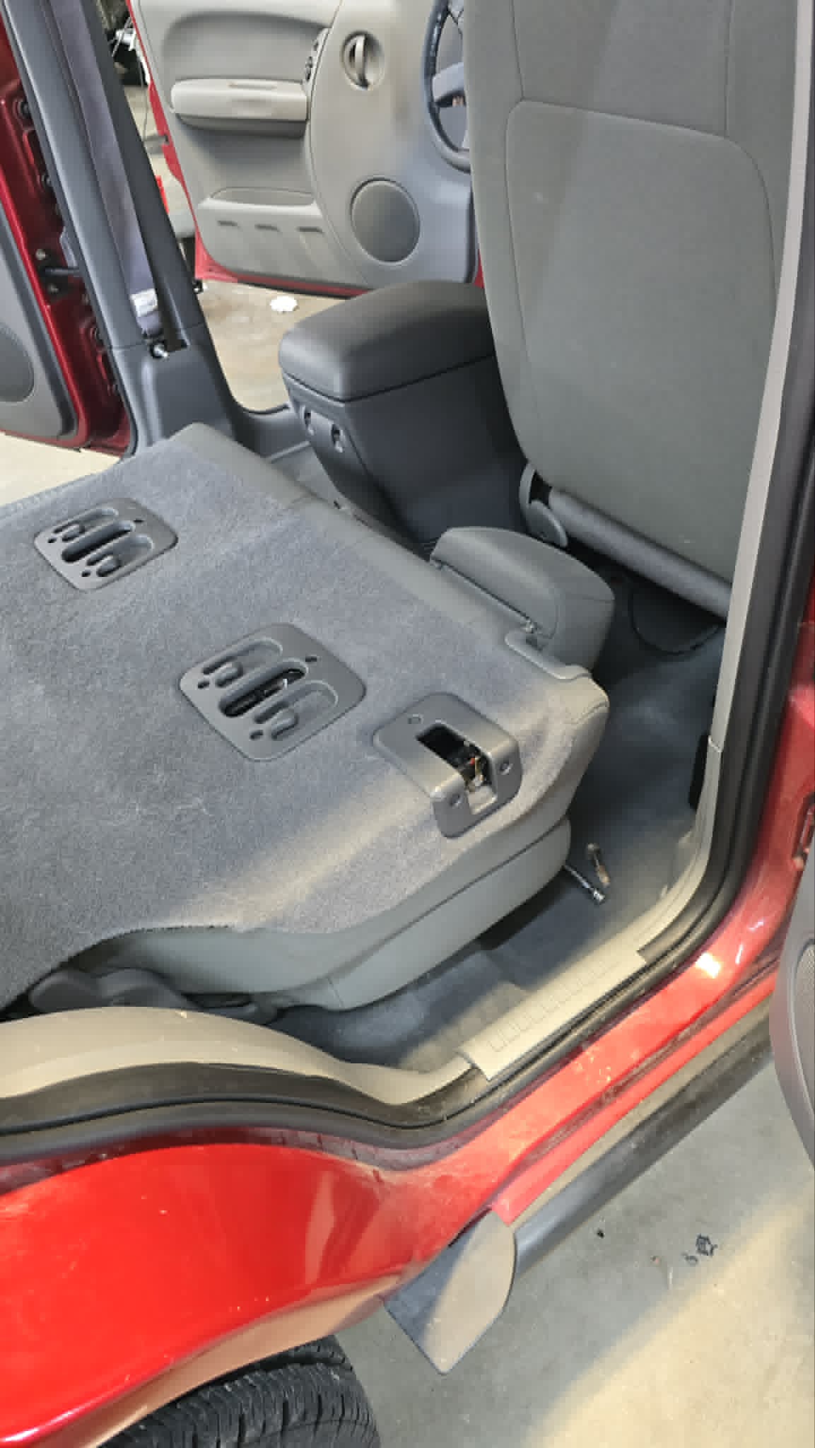 Clean rear floor